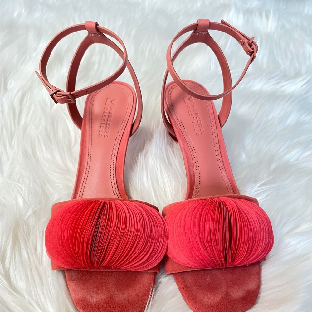 Mercedes Castillo suede and shell sandals - Picture 3 of 7